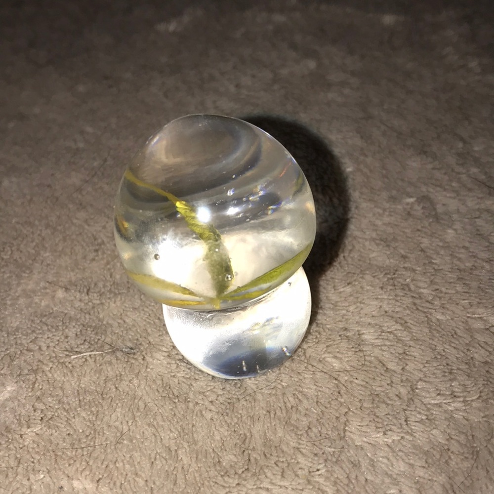 Custom mini epoxy resin mushroom decor with my favorite lil leaf Created by Me
